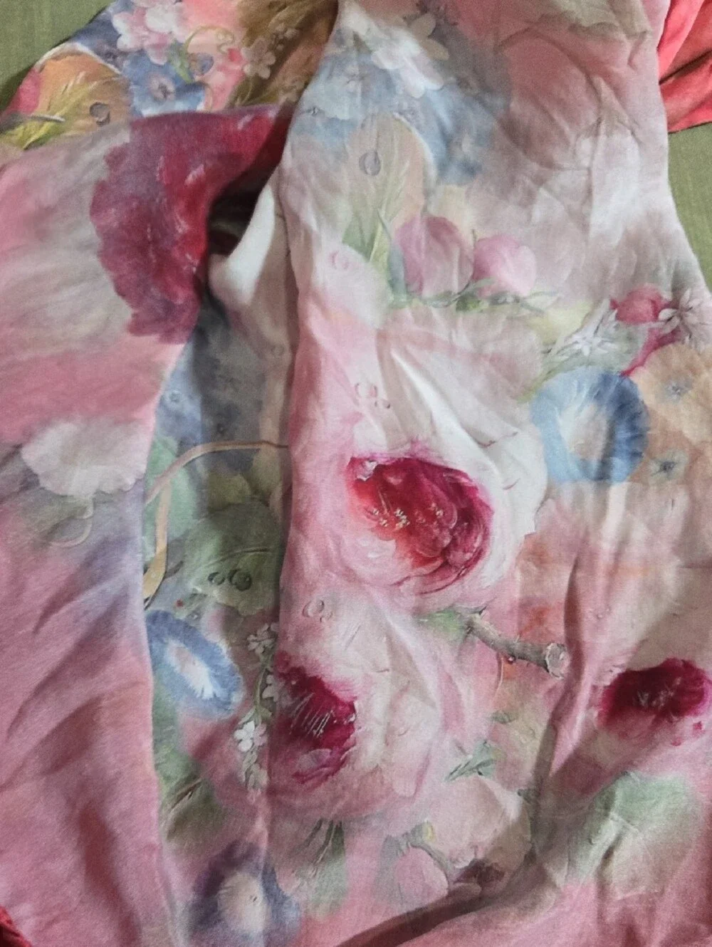 Floral Pink Women's Scarf - Elegant Lightweight Wrap